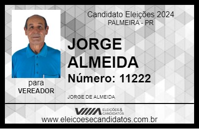 Candidato JORGE ALMEIDA 2024 - PALMEIRA - Eleições