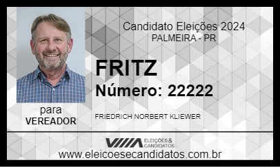 Candidato FRITZ 2024 - PALMEIRA - Eleições