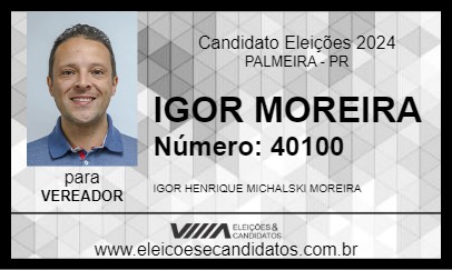 Candidato IGOR MOREIRA 2024 - PALMEIRA - Eleições