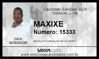 Candidato MAXIXE 2024 - TERRA RICA - Eleições