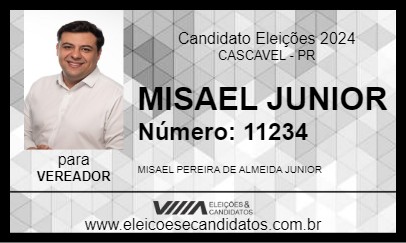 Candidato MISAEL JUNIOR 2024 - CASCAVEL - Eleições