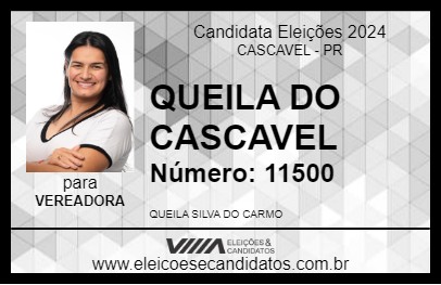 Candidato QUEILA DO CASCAVEL 2024 - CASCAVEL - Eleições