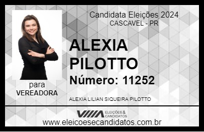 Candidato ALEXIA PILOTTO 2024 - CASCAVEL - Eleições