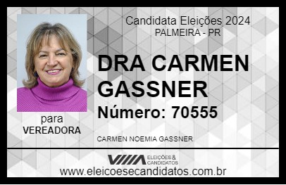 Candidato DRA CARMEN GASSNER 2024 - PALMEIRA - Eleições