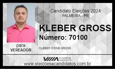 Candidato KLEBER GROSS 2024 - PALMEIRA - Eleições