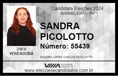 Candidato SANDRA PICOLOTTO 2024 - MARMELEIRO - Eleições