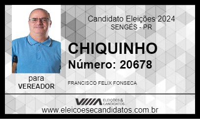 Candidato CHIQUINHO 2024 - SENGÉS - Eleições