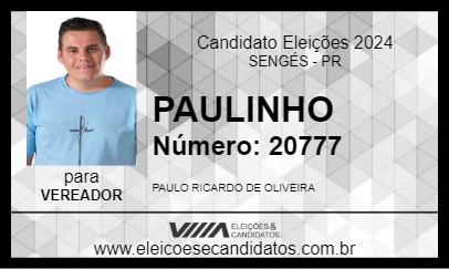 Candidato PAULINHO 2024 - SENGÉS - Eleições