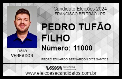 Candidato PEDRO TUFÃO FILHO 2024 - FRANCISCO BELTRÃO - Eleições