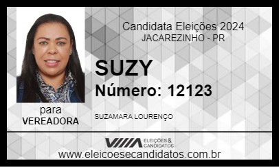 Candidato SUZY 2024 - JACAREZINHO - Eleições