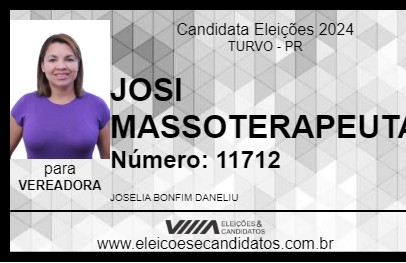 Candidato JOSI MASSOTERAPEUTA 2024 - TURVO - Eleições