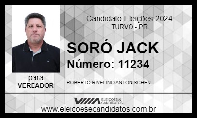 Candidato SORÓ JACK 2024 - TURVO - Eleições