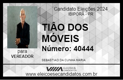 Candidato TIÂO DOS MÓVEIS 2024 - IBIPORÃ - Eleições