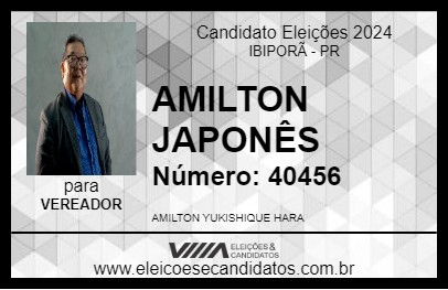 Candidato AMILTON JAPONÊS 2024 - IBIPORÃ - Eleições