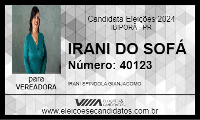 Candidato IRANI DO SOFÁ 2024 - IBIPORÃ - Eleições