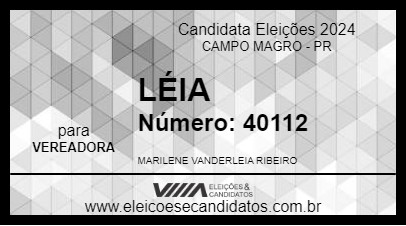 Candidato LÉIA 2024 - CAMPO MAGRO - Eleições