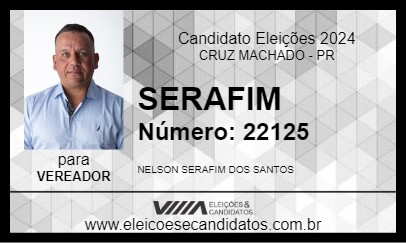 Candidato SERAFIM 2024 - CRUZ MACHADO - Eleições