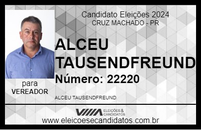 Candidato ALCEU TAUSENDFREUND 2024 - CRUZ MACHADO - Eleições