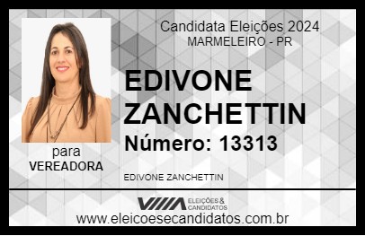 Candidato EDIVONE ZANCHETTIN 2024 - MARMELEIRO - Eleições