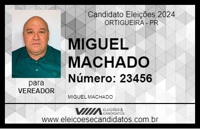 Candidato MIGUEL MACHADO 2024 - ORTIGUEIRA - Eleições