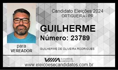 Candidato GUILHERME 2024 - ORTIGUEIRA - Eleições