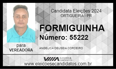 Candidato FORMIGUINHA 2024 - ORTIGUEIRA - Eleições