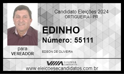 Candidato EDINHO 2024 - ORTIGUEIRA - Eleições