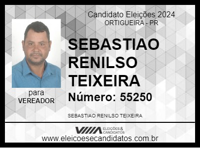 Candidato SEBASTIAO RENILSO TEIXEIRA 2024 - ORTIGUEIRA - Eleições