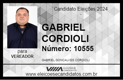 Candidato GABRIEL CORDIOLI 2024 - FAXINAL - Eleições