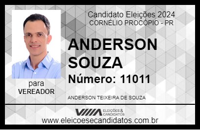 Candidato ANDERSON SOUZA 2024 - CORNÉLIO PROCÓPIO - Eleições