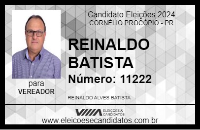 Candidato REINALDO BATISTA 2024 - CORNÉLIO PROCÓPIO - Eleições