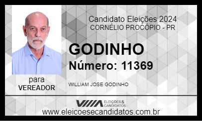 Candidato GODINHO 2024 - CORNÉLIO PROCÓPIO - Eleições