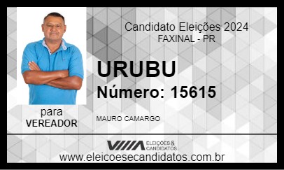 Candidato URUBU 2024 - FAXINAL - Eleições