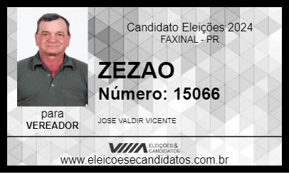 Candidato ZEZAO 2024 - FAXINAL - Eleições