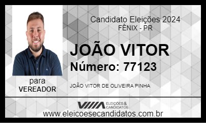 Candidato JOÃO VITOR 2024 - FÊNIX - Eleições