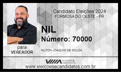 Candidato NIL 2024 - FORMOSA DO OESTE - Eleições