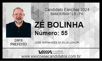 Candidato ZÉ BOLINHA 2024 - BANDEIRANTES - Eleições