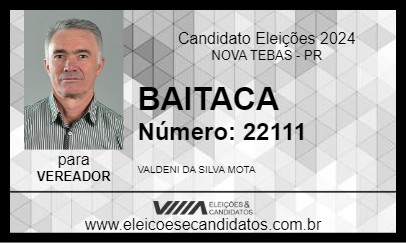 Candidato BAITACA 2024 - NOVA TEBAS - Eleições