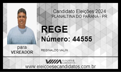 Candidato REGE 2024 - PLANALTINA DO PARANÁ - Eleições