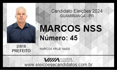 Candidato MARCOS NASS 2024 - GUAMIRANGA - Eleições