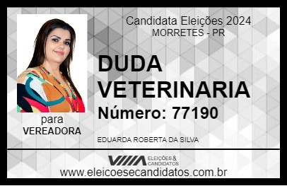 Candidato DUDA VETERINARIA 2024 - MORRETES - Eleições