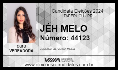 Candidato JÉH MELO 2024 - ITAPERUÇU - Eleições