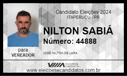 Candidato NILTON SABIÁ 2024 - ITAPERUÇU - Eleições