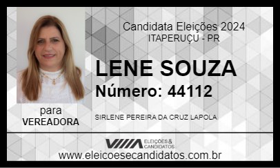 Candidato LENE SOUZA 2024 - ITAPERUÇU - Eleições