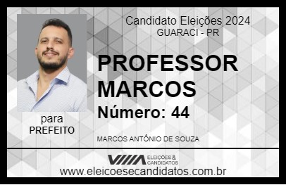 Candidato PROFESSOR MARCOS 2024 - GUARACI - Eleições