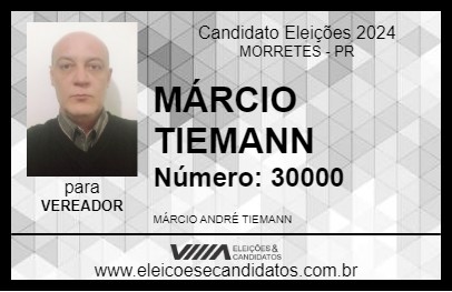 Candidato MÁRCIO TIEMANN 2024 - MORRETES - Eleições