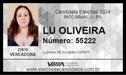 Candidato LU OLIVEIRA 2024 - PATO BRANCO - Eleições