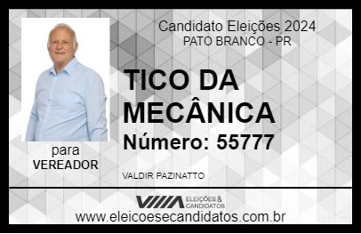 Candidato TICO DA MECÂNICA 2024 - PATO BRANCO - Eleições