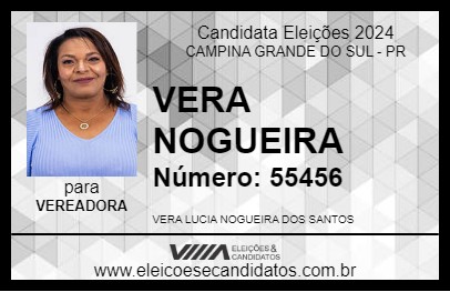 Candidato VERA NOGUEIRA 2024 - CAMPINA GRANDE DO SUL - Eleições