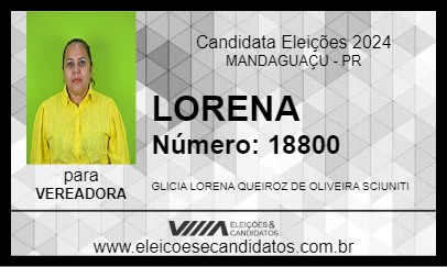 Candidato LORENA 2024 - MANDAGUAÇU - Eleições